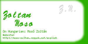 zoltan moso business card