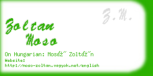 zoltan moso business card